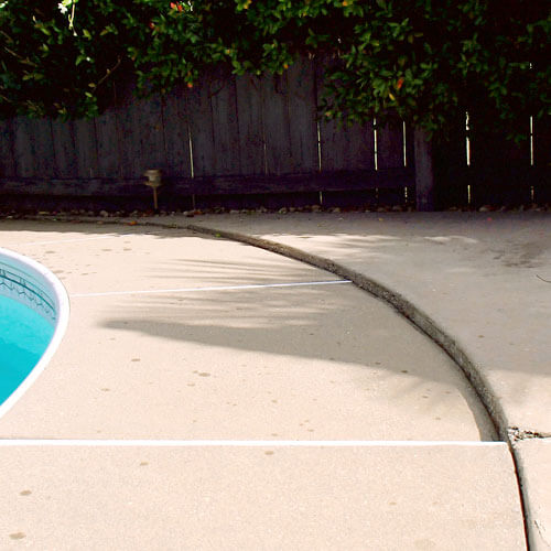 Sinking concrete pool deck