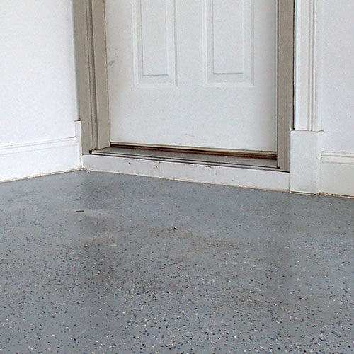 Garage floor after leveling